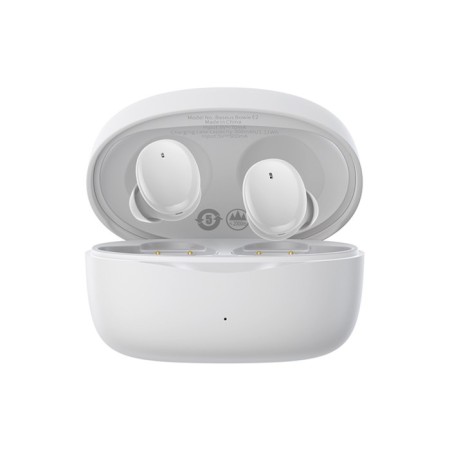 Wireless headphones Baseus E2, TWS, vacuum, BT5.2, 40/300 mAh, microphone, white-2