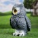 Garden figure "Owl" gray, 18x20x27cm