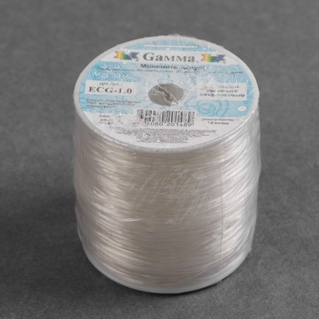 Silicone cord, d = 1 mm, 50 m, transparent color, ecg-1.0-2