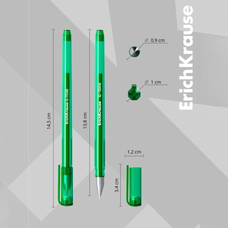 G-tone gel pen, node 0.5 mm, green ink, letter line length 500 meters-3