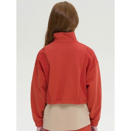Sweatplane shortened for Pelican girl, height 128 cm, terracotta color-2