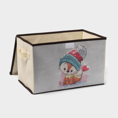 Stelly box for storage with a lid "Lisenok", 39 × 25 × 25 cm-2