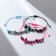 Bracelets-reel "thread of desires" set of 12 pcs., Stones, color