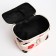 Cosmetic bag, 2 parts on zippers, beige color