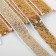 Decorative braid with sequins, 20 mm, 4.5 ± 0.5 m, gold color