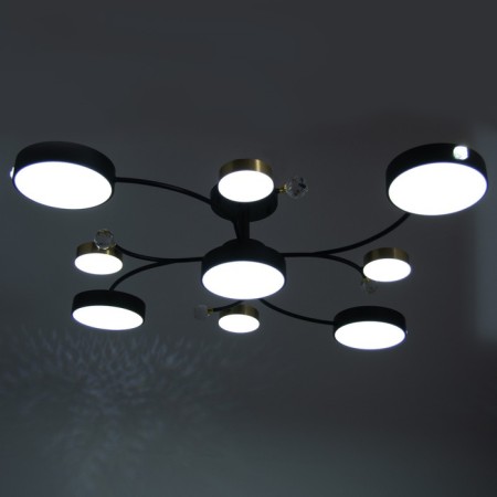 Terra chandelier 9XLED 168W 3000-6000K black and gold 80x80x21 cm Bayerlux-2