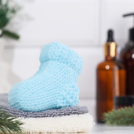 The bathtub "New Year's sock" with the aroma of coniferous forest, blue, 80 gr.