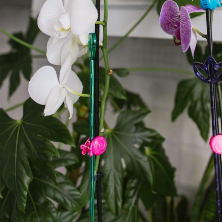 Support for orchids, h = 44 cm, plastic, purple, mix-10