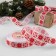 Republic tape "Patterned snowflakes", 25 mm, 23 ± 1 m, white/red color No. 1001