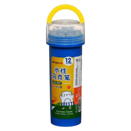Flomasters 12 colors, soft brush in a tube-6