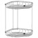 Corner-cutting shelf with hooks, bunk, size 26 x 26 cm, chrome