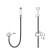 Bronze de Luxe Scandi 14512B Bida mixer, built -in, with a hygienic shower, black 10038