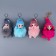Soft toy "Doll" in a knitted hat, on a key fob, 11 cm, color mix