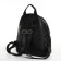 City backpack on lightning, from artificial leather, black color