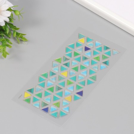 Stickers for creativity plastic "Green Tile" 9.3x20.4 cm-2