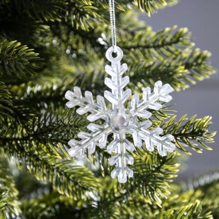 Christmas tree toy "Snowflake", from batteries, glow of multi (RGB)-2