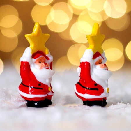 Miniature Puppet "Santa Claus with a star", set 2 pcs., Size 1 pc. - 3.7 × 2.3 cm-2