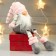 Interior doll "Grandpa in the gray overalls and pink cap" 39x17x11 cm
