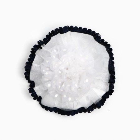 Outlet. Bant for hair on elastic band, white, 11 cm, princesses-2