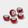 Bead "marble" 12 × 7 mm, red color