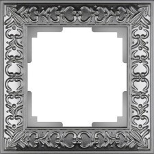 Frame for 1 post WL07-FRAME-01 color matte chromium, Material plastic
