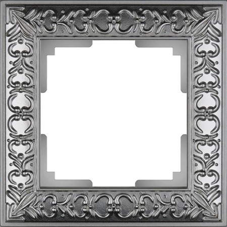Frame for 1 post WL07-FRAME-01 color matte chromium, Material plastic