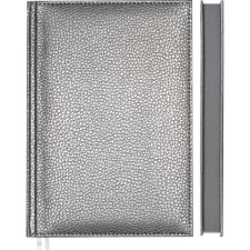 Leduced A5 Diary, 160 sheets, Devente.Gold Rush, firm artificial leather cover with foam rubber, silver slice, Bullpan of 70 g/m2, silver