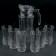 Set for drinks made of glass "Wave", 7 items: a jug of 1.9 liters, 6 glasses 200 ml