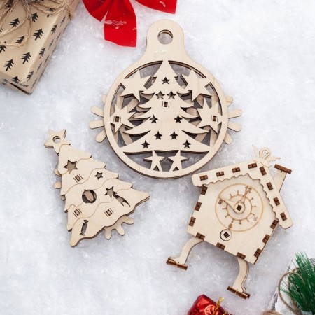 Designer Wooden-Antistress Drovo "Christmas tree toy"-3