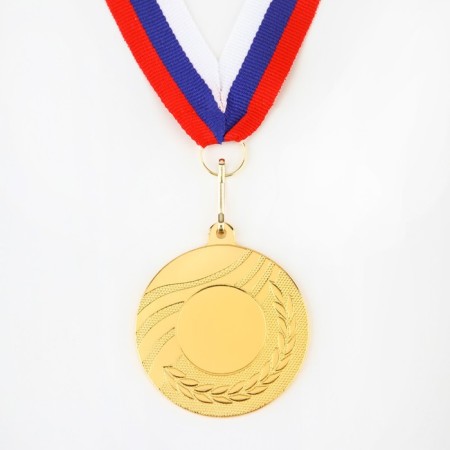 Medal for application 007, D = 5 cm. Color gold. With a ribbon-2