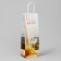 Gift package for a bottle, packaging, "Happiness inside", white craft, 13 x 36 x 10 cm