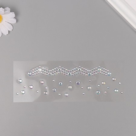 Sticker of rhinestone plastic "Choker Luxury" silver 11.6x18 cm-1