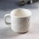 Ceramic "Geometry" white mug, 260 ml, white color