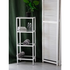 Bathroom rack 3, 350x250x964, white muar/glass colorless
