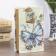 Safe-book wood "Blue butterfly" silk 17x11x5 cm