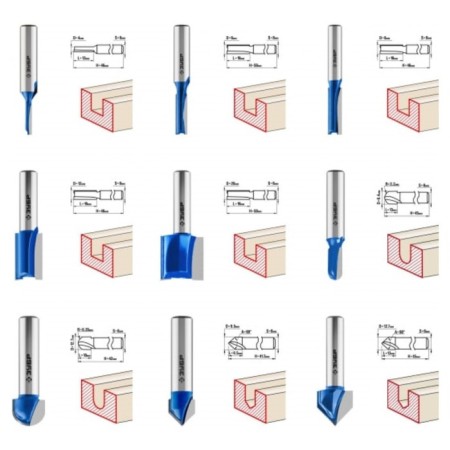 Set of milling bison 28796-H26, profile, on wood, 26 pcs.-2