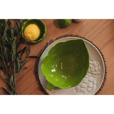 Ceramic “Artishki” salad bowl, green, 20 x 17 cm, 600 ml, green color-9