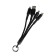 Cable keychain 3 in 1, microUSB/type -c/lightning - usb, 2.4 a, black