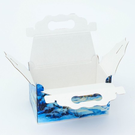 New Year. Gift box New Year's casket is a simple "dream" with animation 20 x 12 x 17 cm.-3