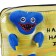 Belch Bag with lightning, 6x11x13 cm, adjustable belt, yellow mix