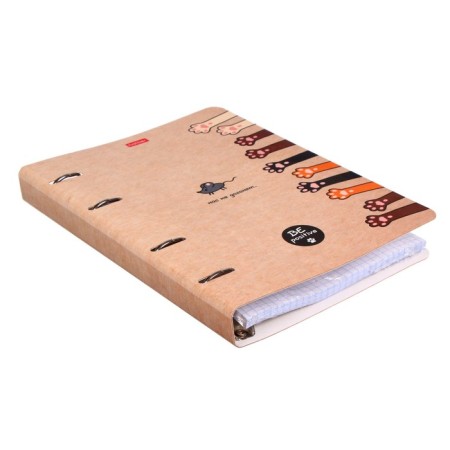 Tetred on 4 rings A5, 80 sheets in a cage "on soft paws", slim cardboard cover, glossy lamination, offset block-2