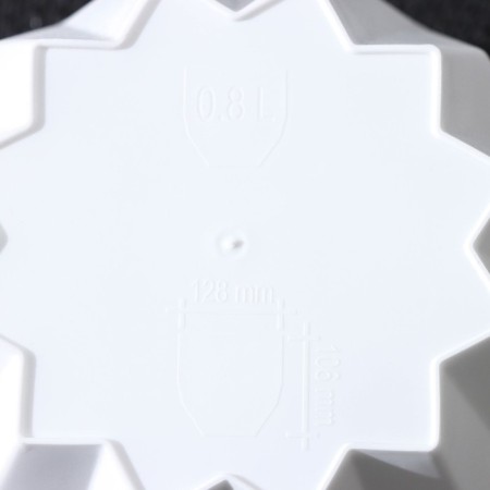 Kashpo for flowers "Geometry", 800 ml, d = 13 cm, h = 16 cm, white color-3