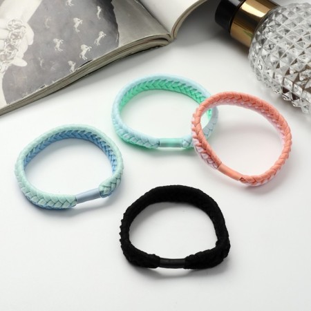 Hair elastic band "Mahrushka Sport" wide weaving tenderness, 5 cm, mix-1