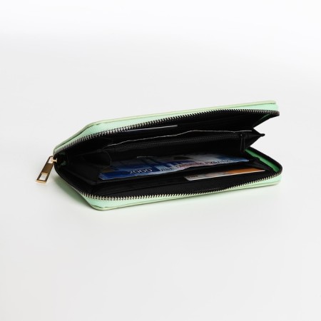 Women's wallet with lightning, green color-3