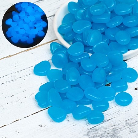 Decorative stones for the aquarium, luminous, 20 mm, 500 g, blue-1