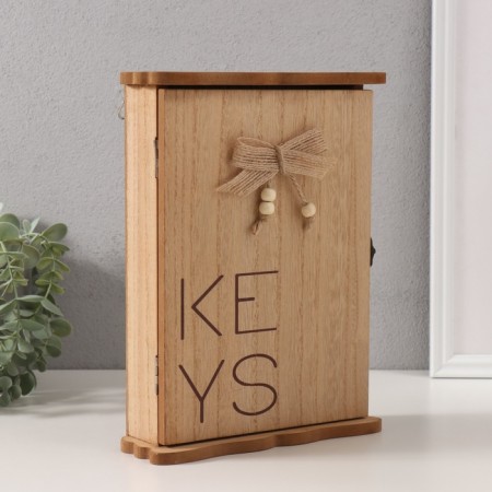 Keywood tree "Keys with a heart and bow" 3x19x25.6 cm-5