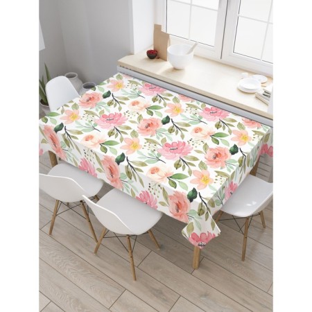 Tables on the table "Gifts of Flora", rectangular, Saten, size 145x180 cm
