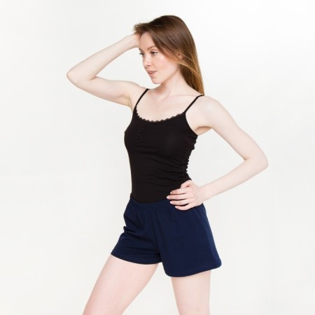 Women's shorts, dark blue color, size 50