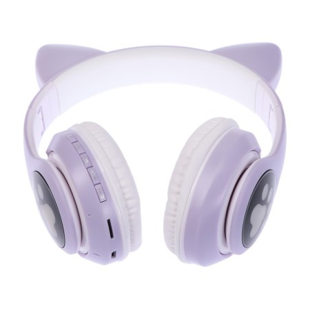MYBIT W-32 braids, wireless, MIC, BT 5.0, AUX, Microsd, MP3, 400 mAh, purple-4