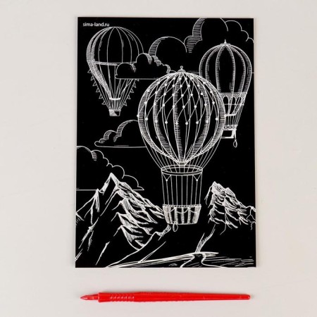 Engraving A5 "Cappadocia" with a silver foundation-2